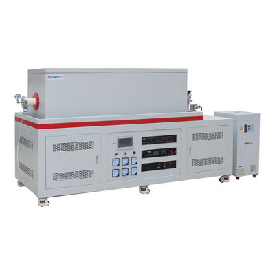 गुणवत्ता  1700C High Vacuum Three Zone Tube Furnace CVD Tube Furnace With Water Cooling Flanges फैक्टरी